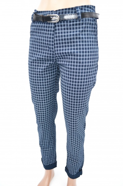 Pantaloni f.carou bleumarin